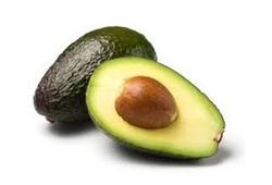 Avocat vert, fruit en A