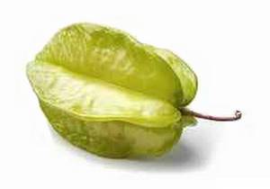 Carambole coupée en tranches en forme d'étoile