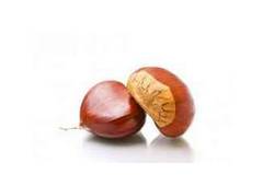 Châtaignes dans leur bogue et épluchées, fruit en C