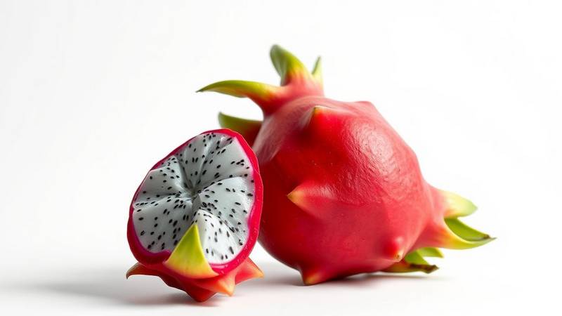 Un drôle de fruit exotique de couleur rouge