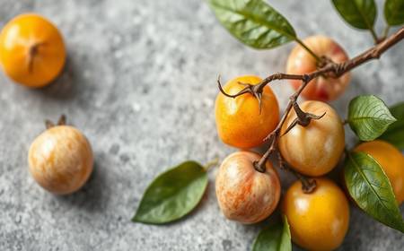 Physalis frais, un ouvert et un dans sa cage