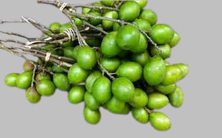 Une grappe de quenettes vertes